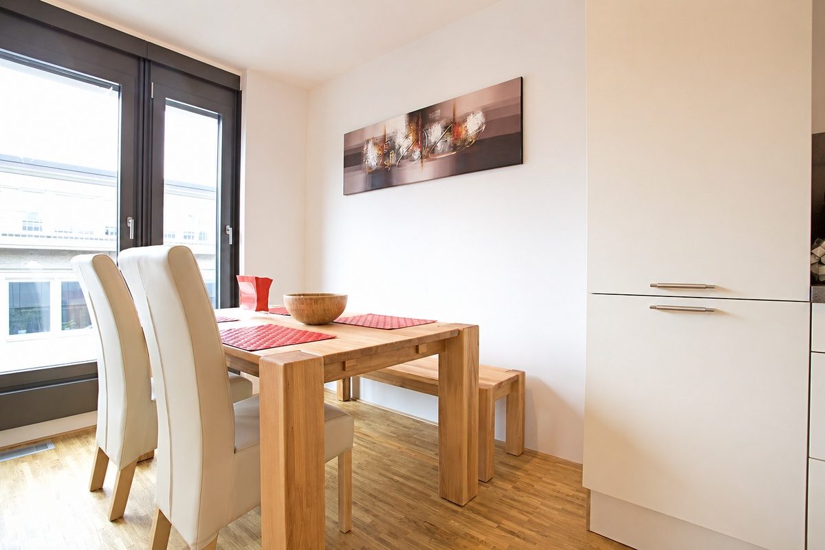 Dining area with table
