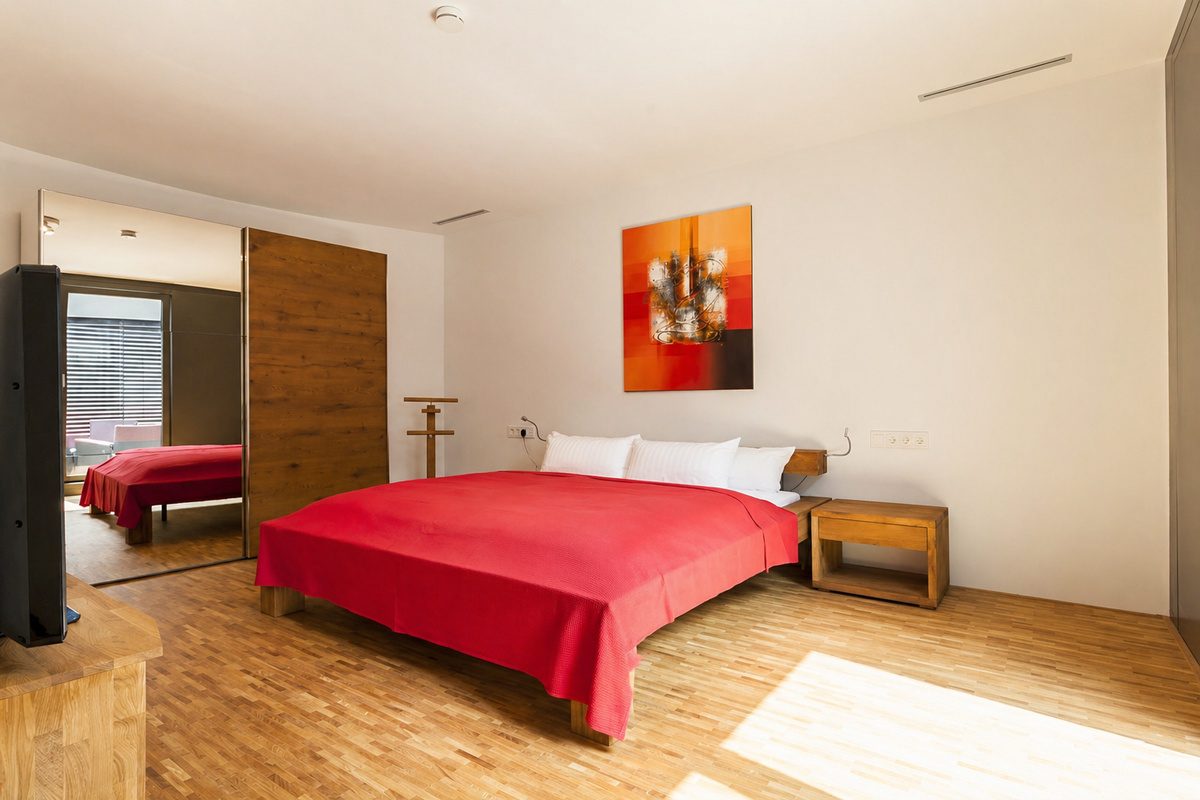Master Bedroom with king bed and large wardrobe