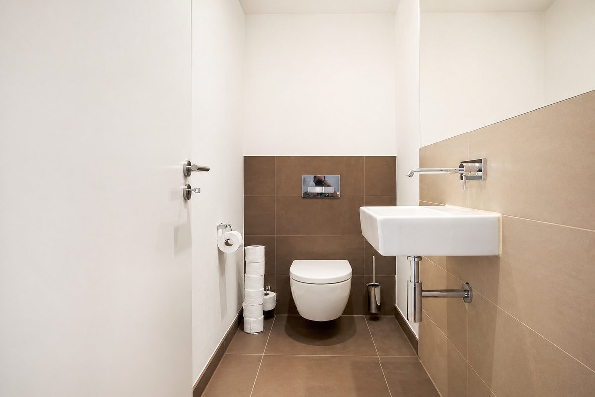 Second bathroom with toilet and sink