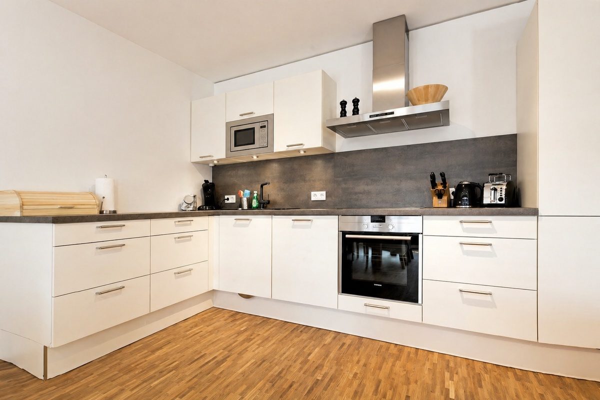 Modern kitchen for home cooking