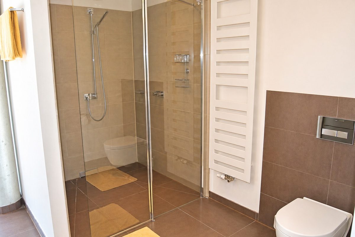Bathroom with shower and toilet