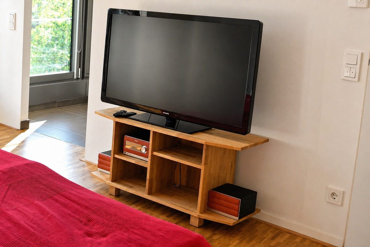 Master bedroom with TV