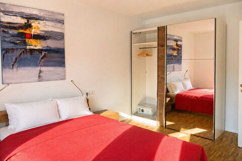 Second bedroom with mirror wardrobe