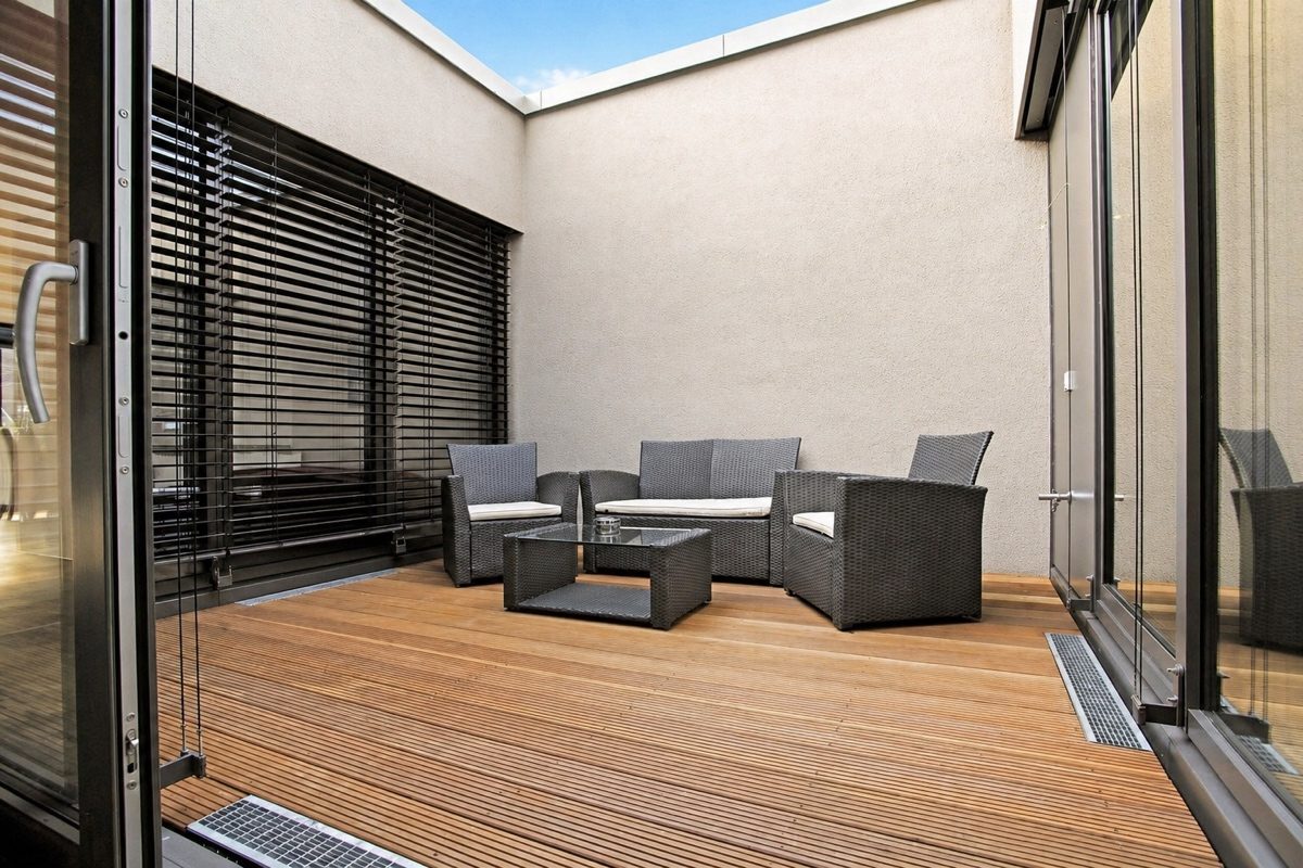 Large private patio
