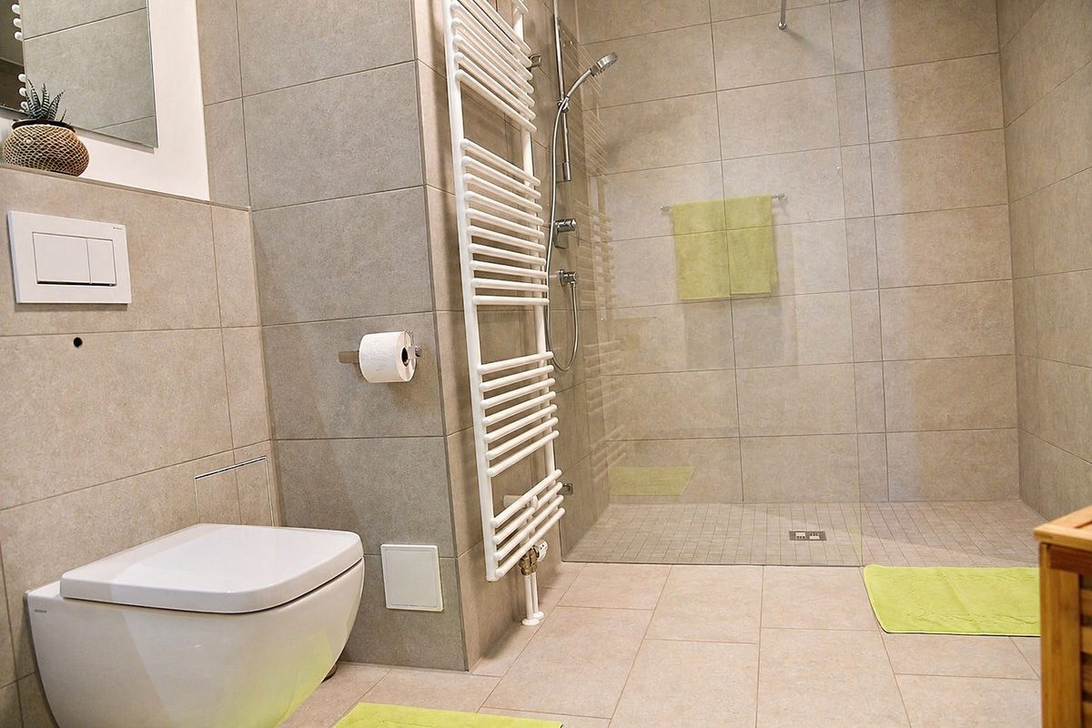Bathroom with shower and toilet