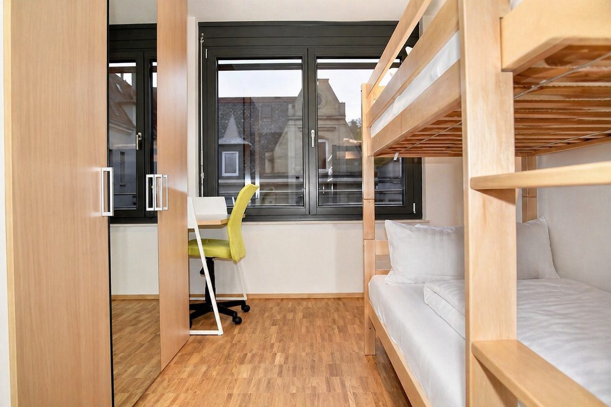 Bunk bed and wardrobe in second and third bedroom