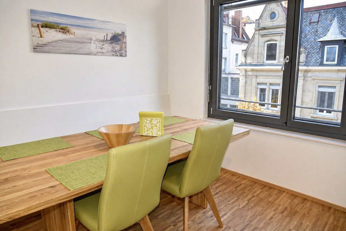 Dining table in kitchen