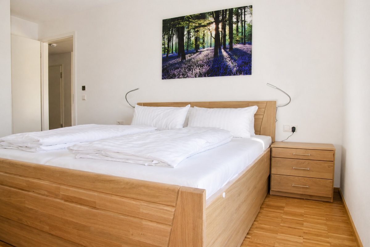King-size bed in main bedroom