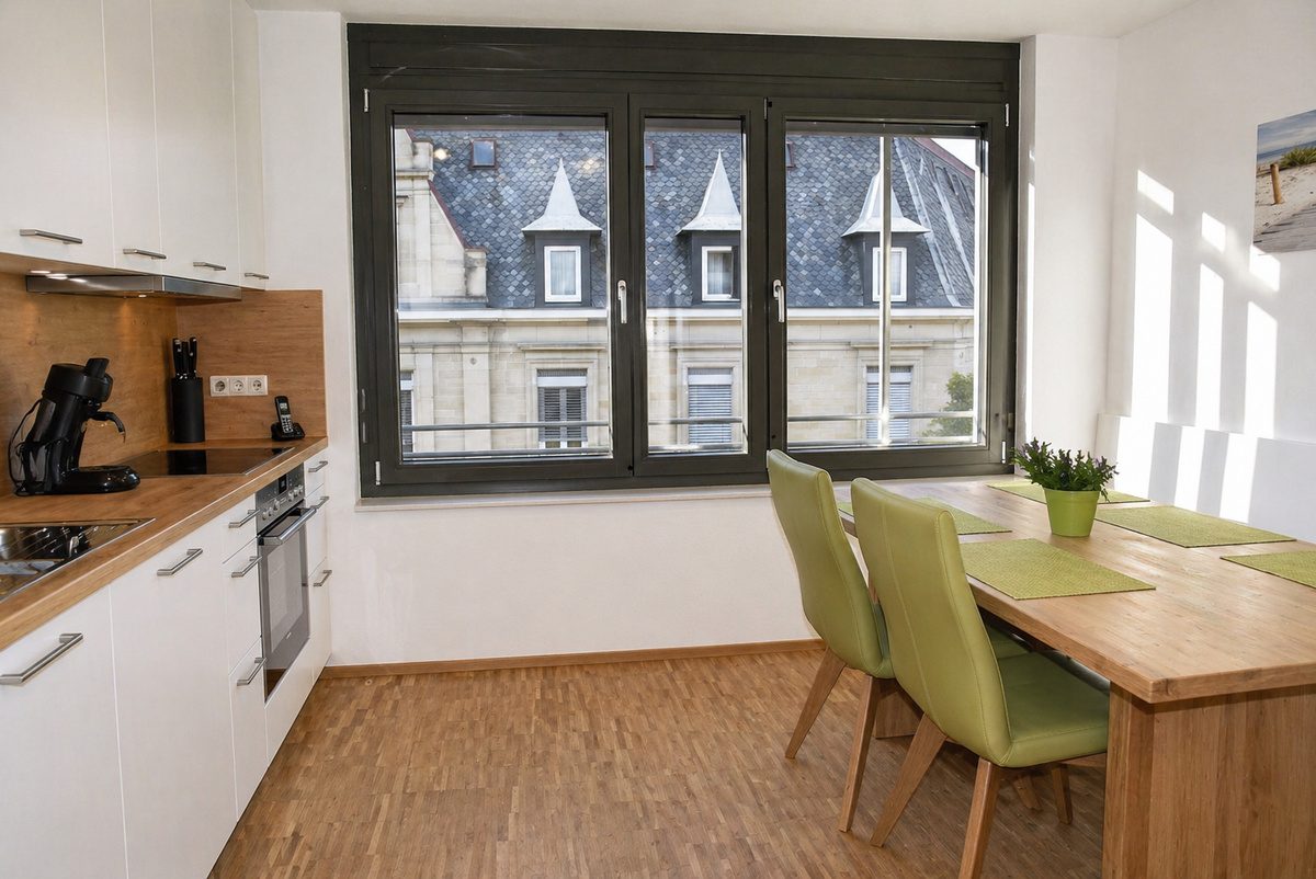 Kitchen and dining area
