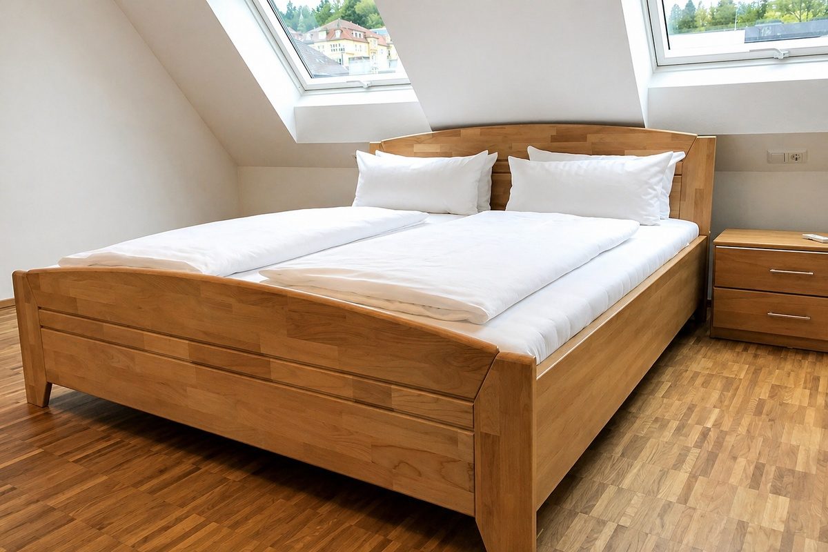 Bedroom with king-size bed and nightstands