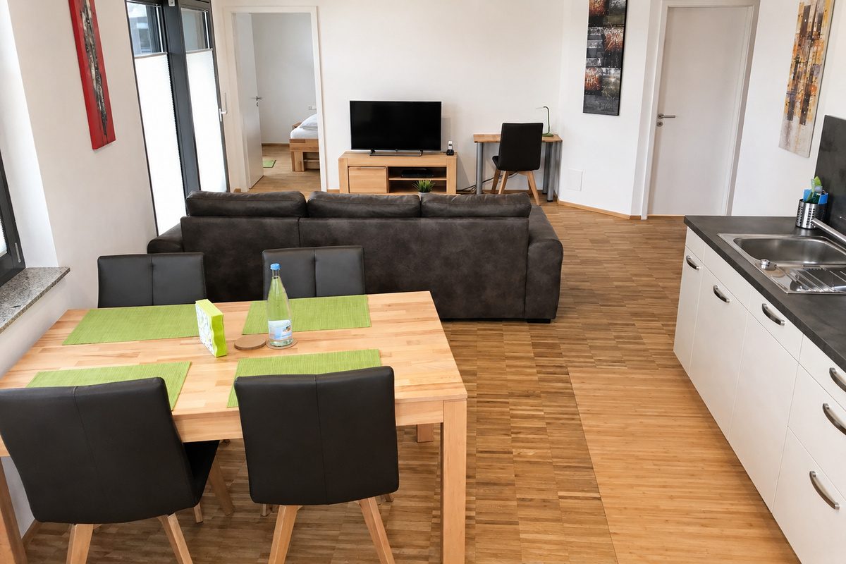 Kitchen with dining table