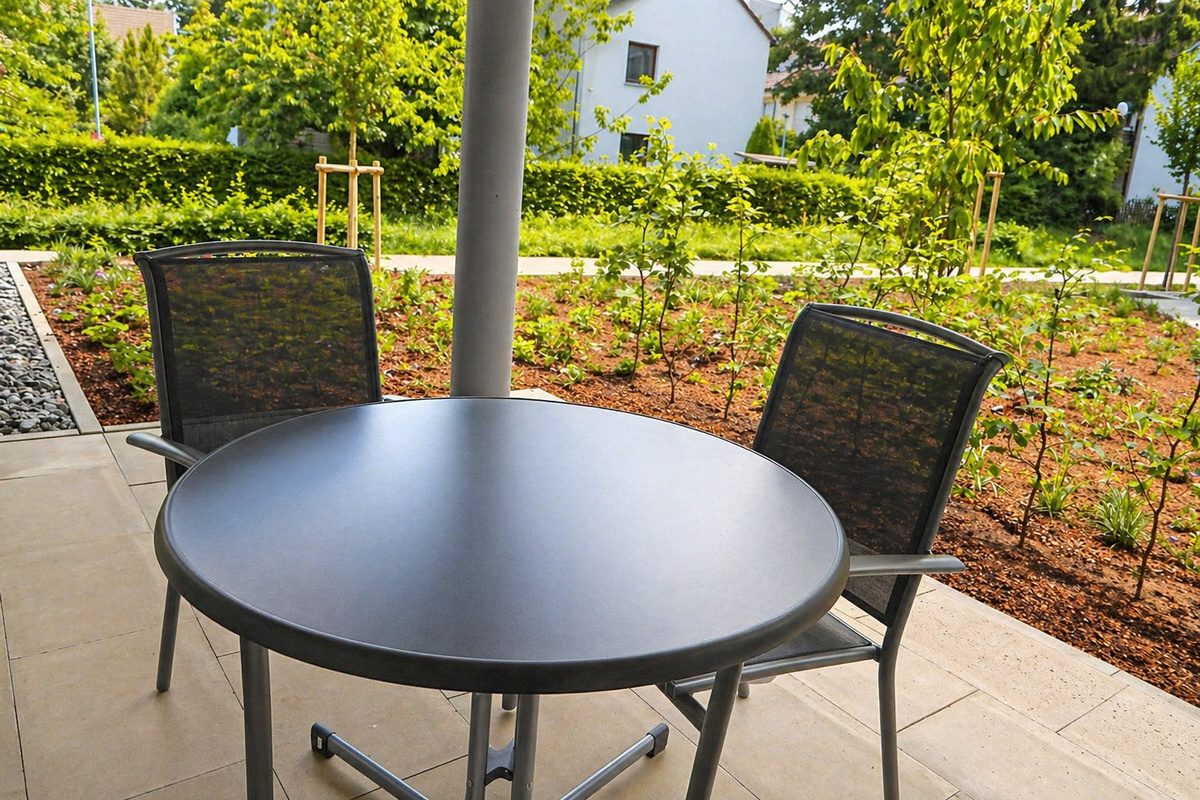 Terrace with table and chairs