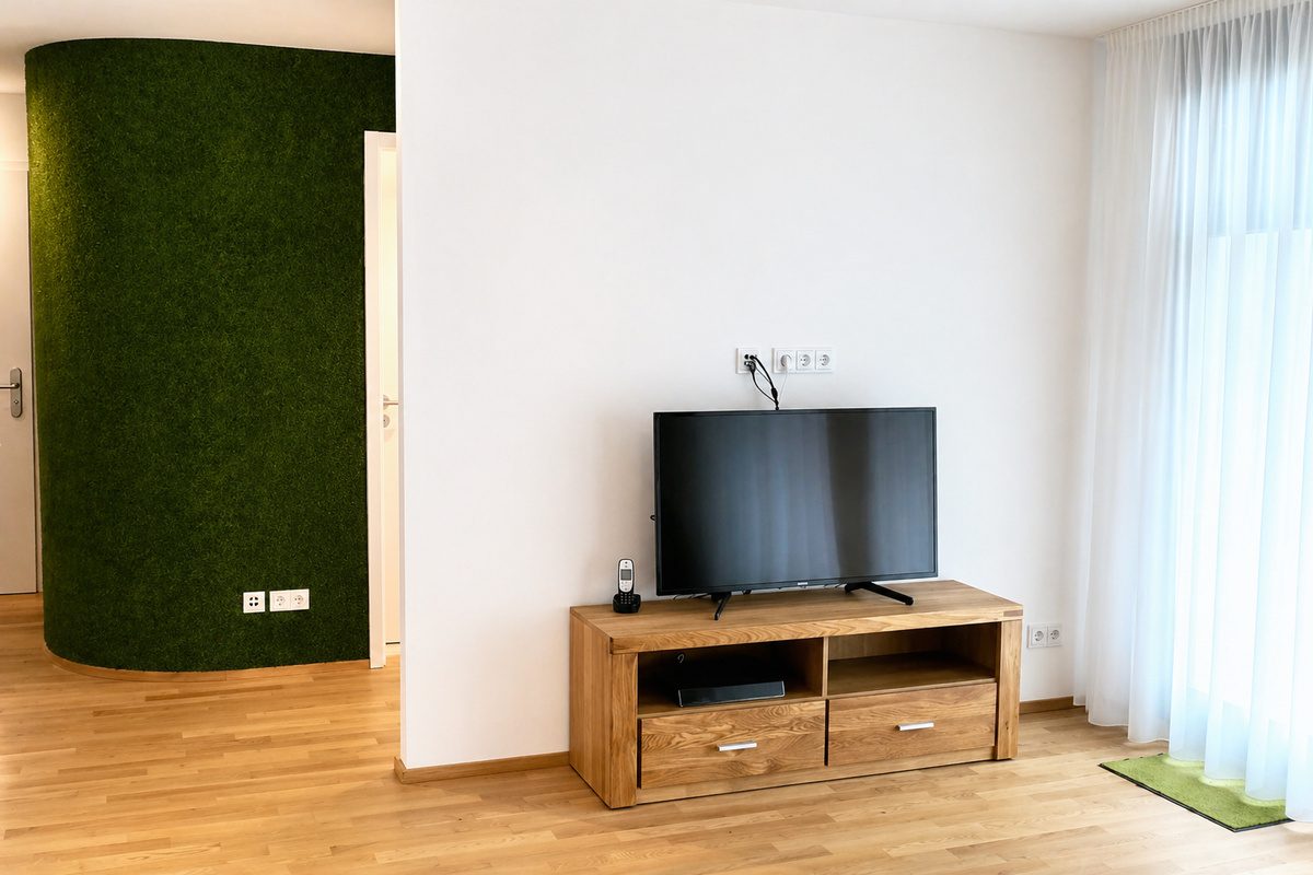 Living room with TV stand