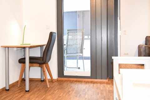Desk area with chair