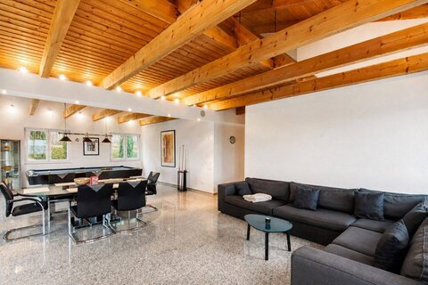 Dining living area with sofa
