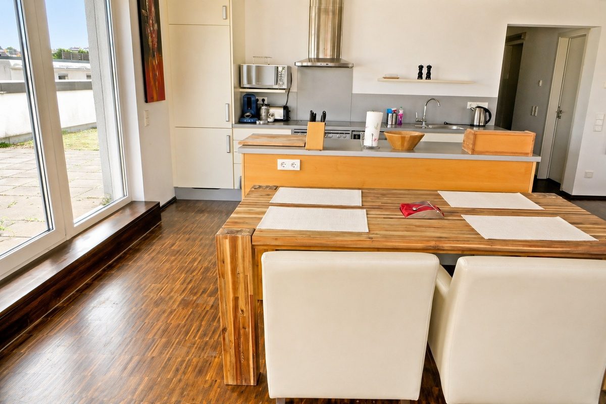 Dining area with kitchen