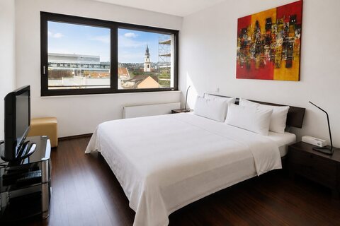 King bed in master bedroom