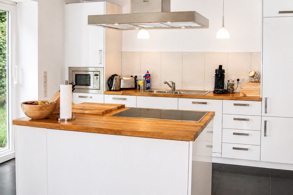Range hood in modern kitchen