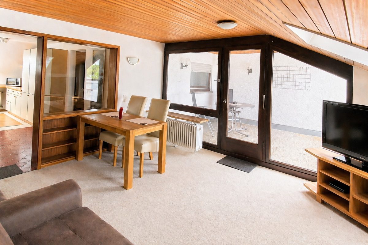 Furnished 1-Bedroom Apartment with large living and dining area